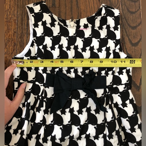 Lilly Pulitzer Girls 6Y Black/White Evie Fancy Fest Cat Design Shift Dress - EUC - Picture 11 of 11